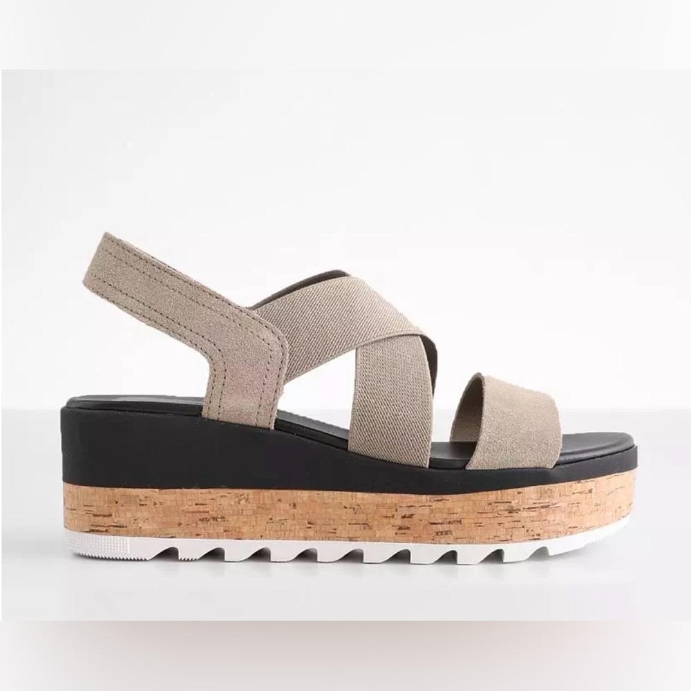 SOREL Women’s Cameron Flatform Leather Sandal Size 9.5 - Picture 3 of 14